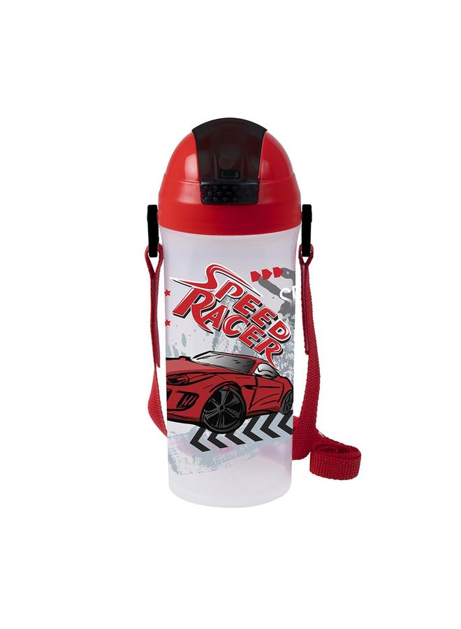 Speed Racer Print School Bottle With Straw 610Ml